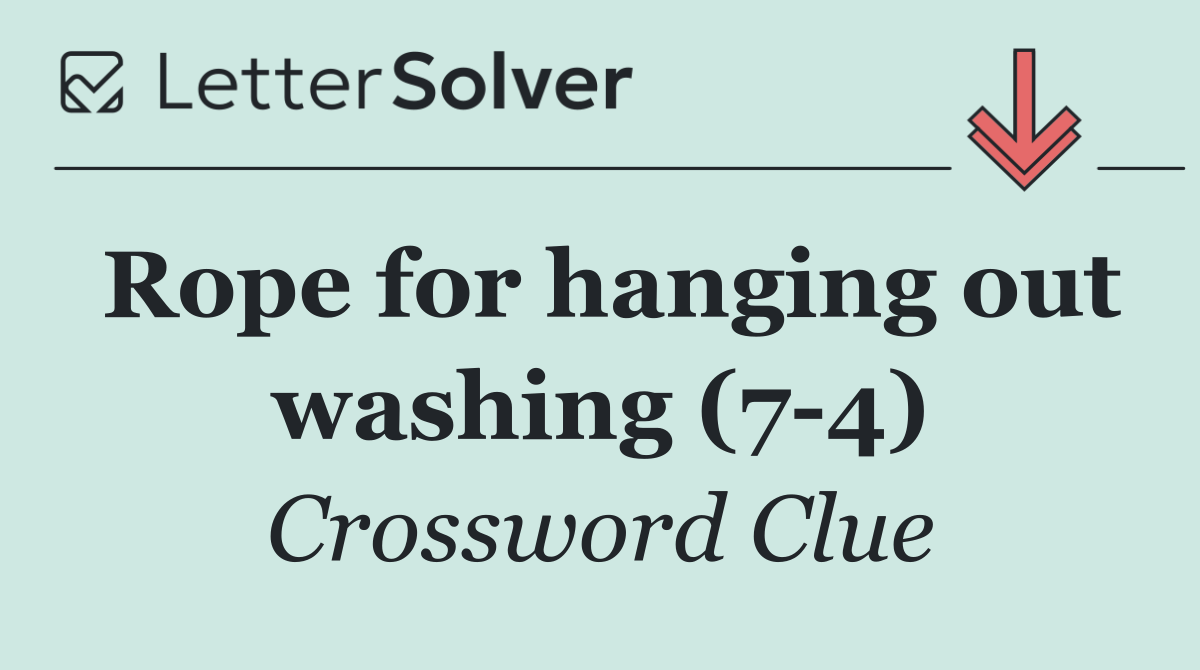 Rope for hanging out washing (7 4)