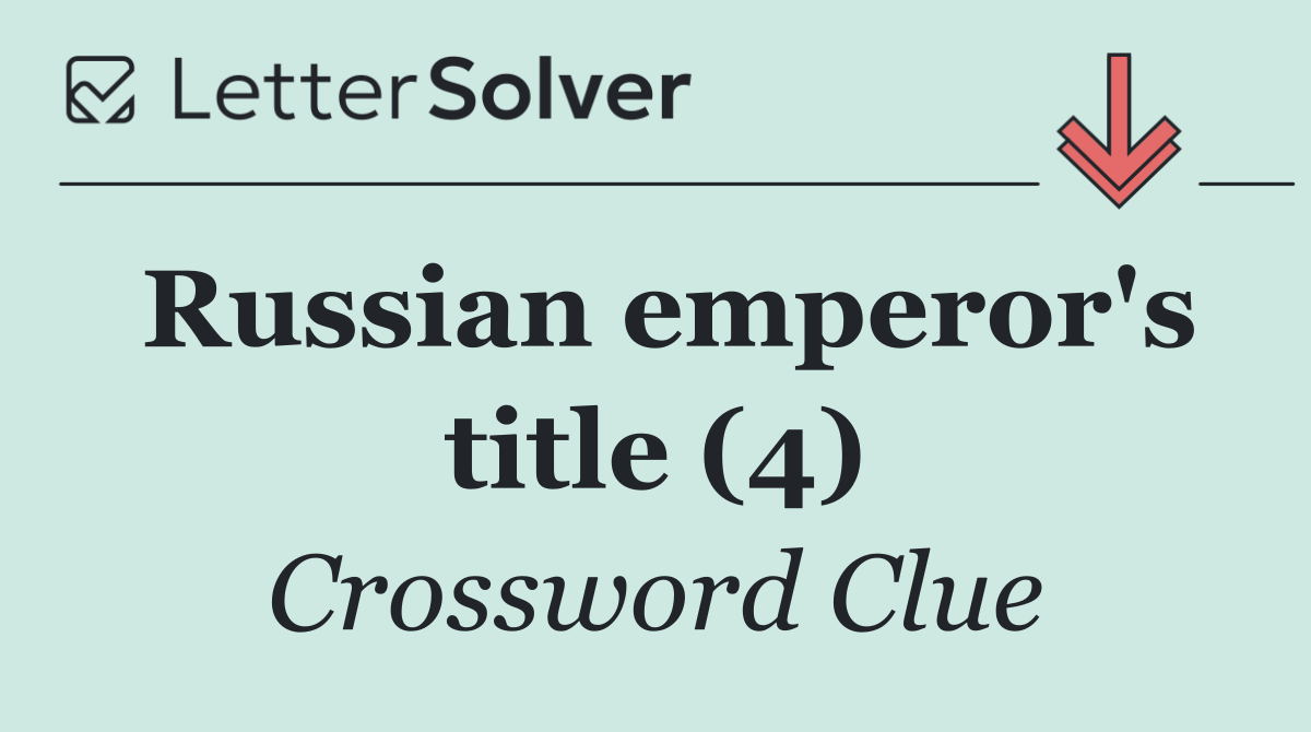 Russian emperor's title (4)