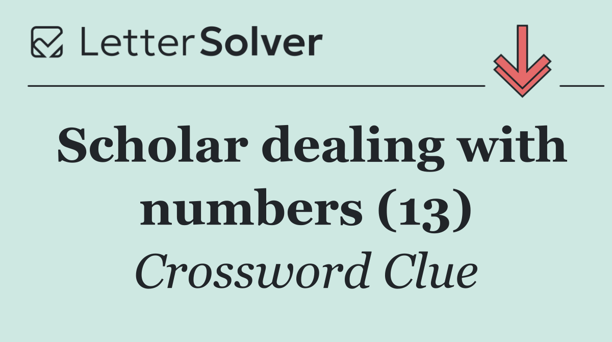 Scholar dealing with numbers (13)