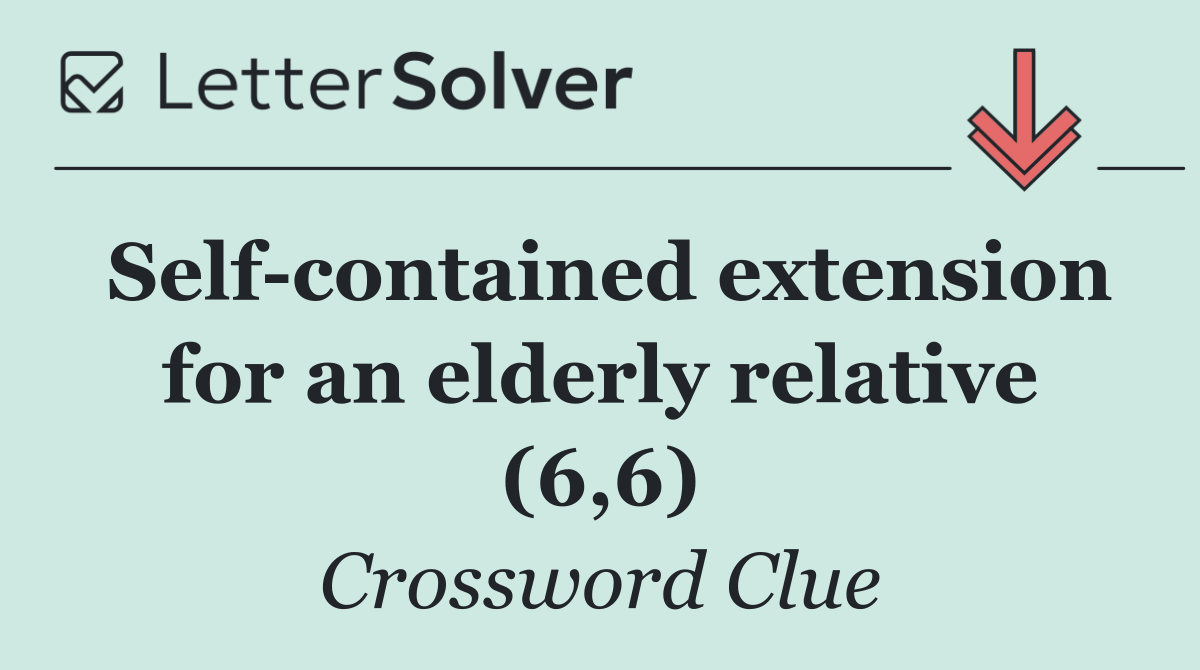 Self contained extension for an elderly relative (6,6)