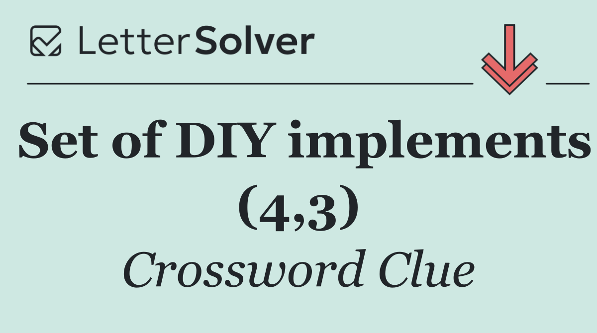 Set of DIY implements (4,3)