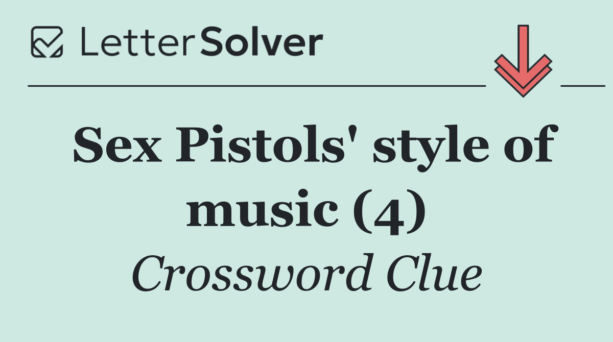 Sex Pistols' style of music (4)