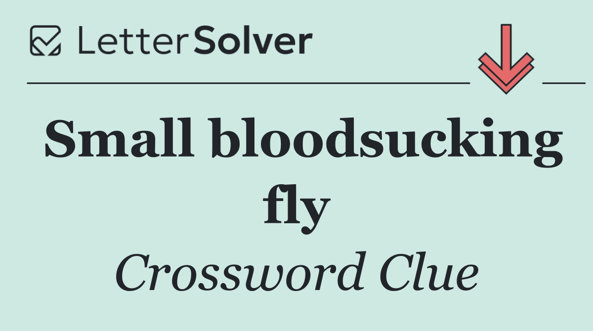 Small bloodsucking fly