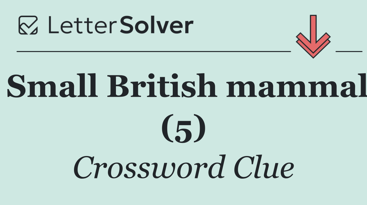 Small British mammal (5)