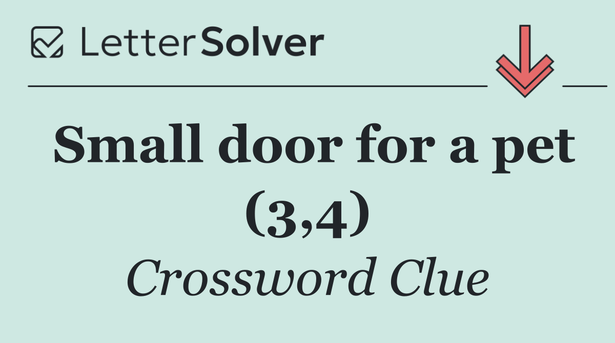 Small door for a pet (3,4)