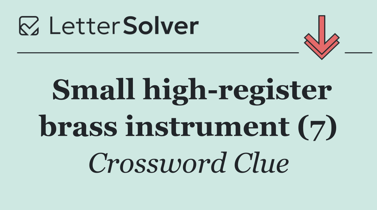 Small high register brass instrument (7)