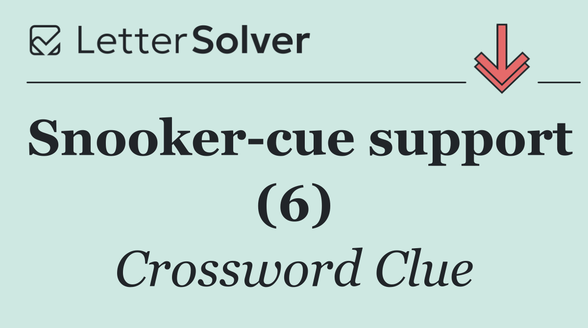 Snooker cue support (6)