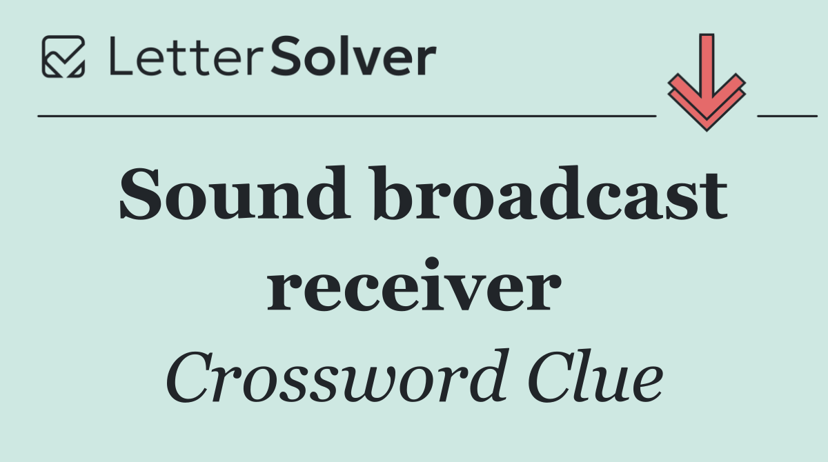Sound broadcast receiver