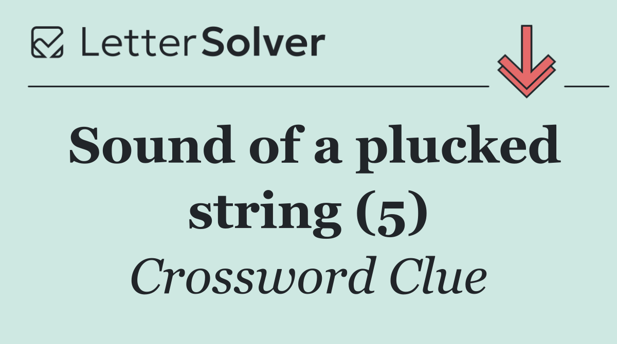 Sound of a plucked string (5)