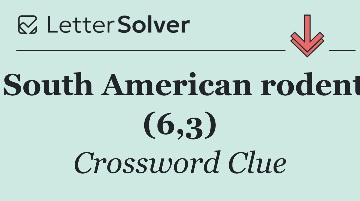 South American rodent (6,3)
