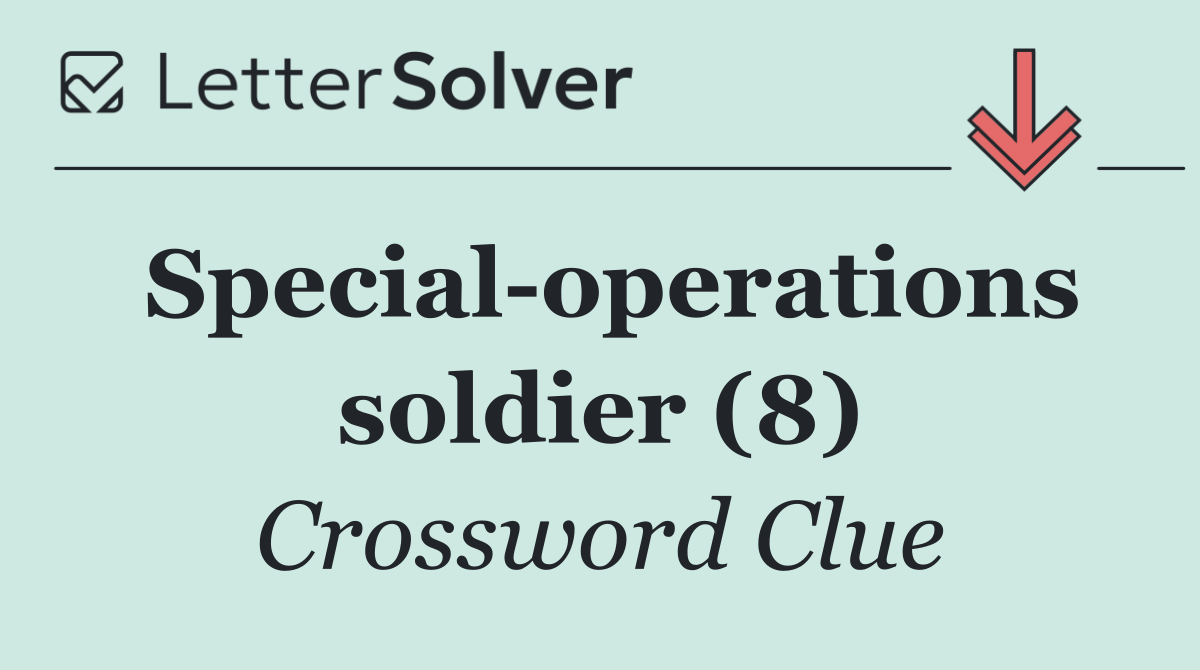 Special operations soldier (8)