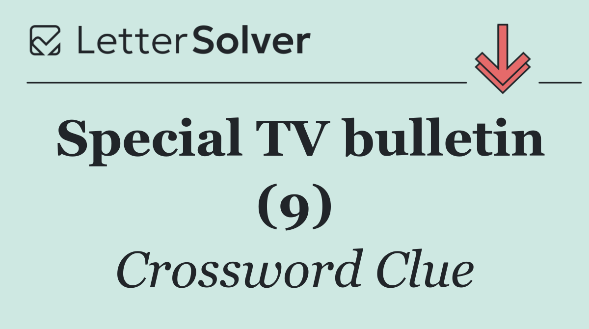 Special TV bulletin (9)
