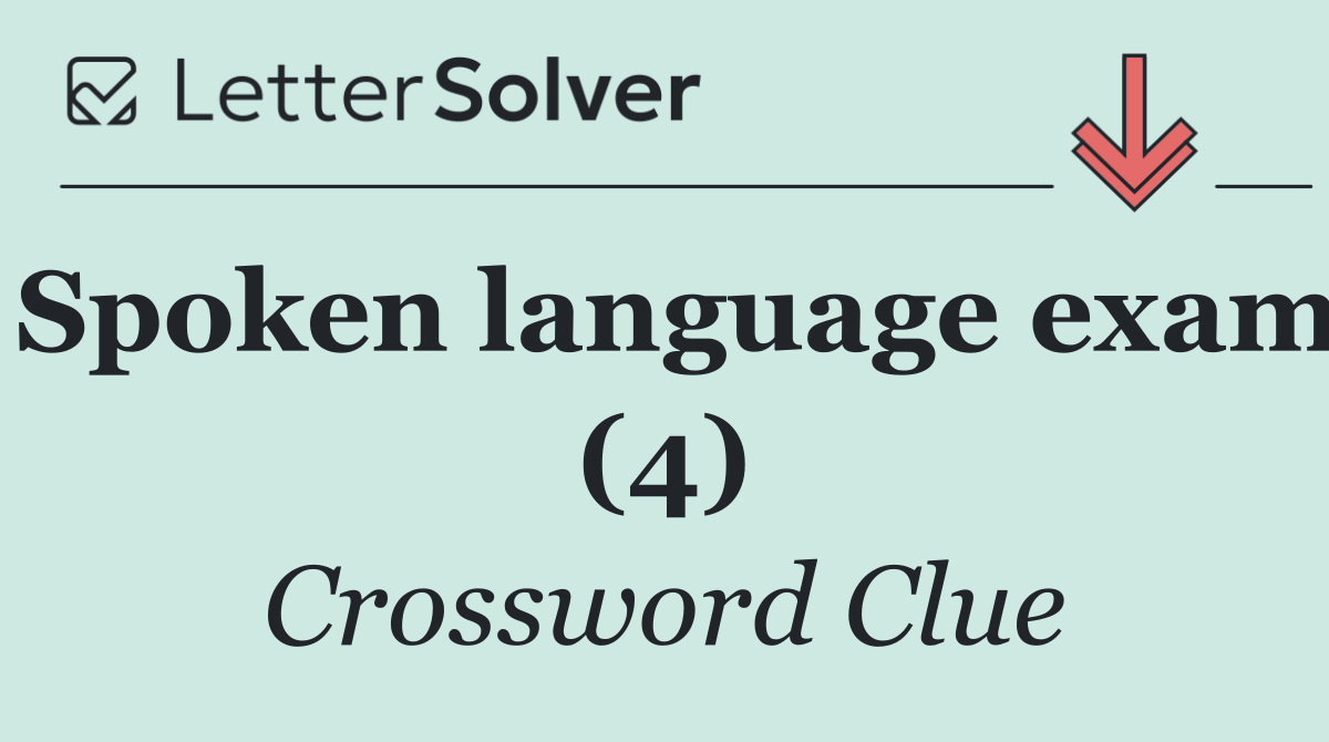 Spoken language exam (4)
