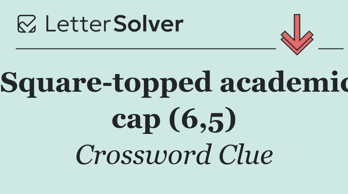 Square topped academic cap (6,5)