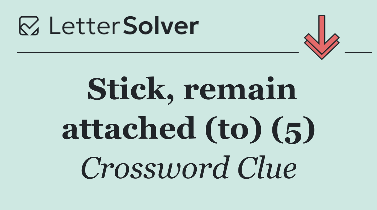 Stick, remain attached (to) (5)