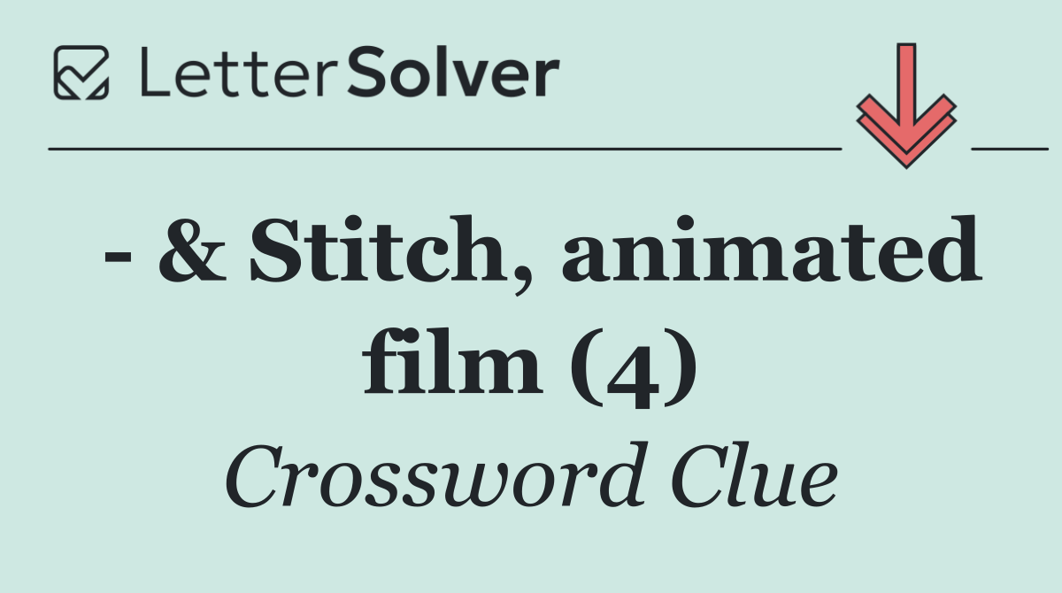   & Stitch, animated film (4)
