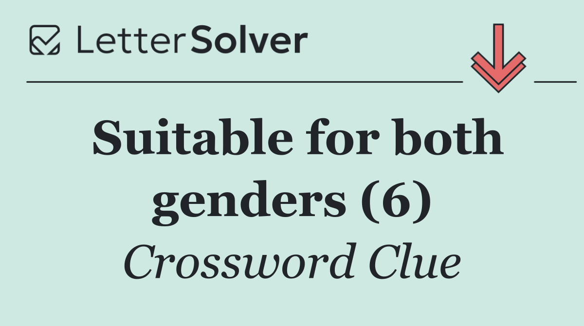 Suitable for both genders (6)