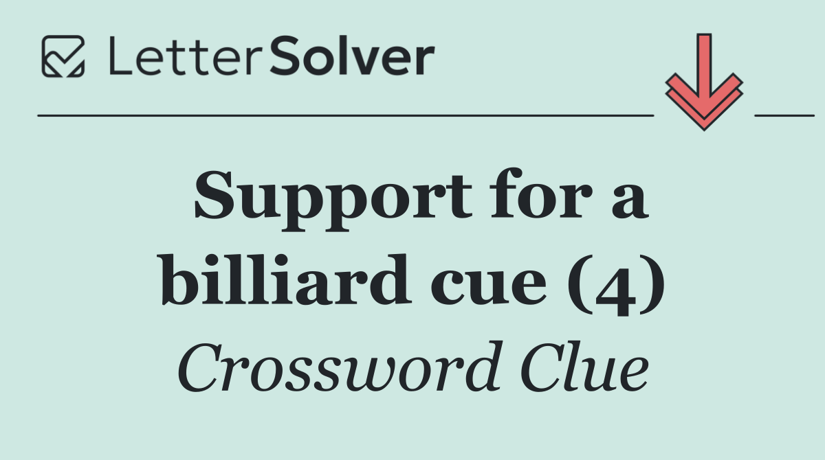 Support for a billiard cue (4)
