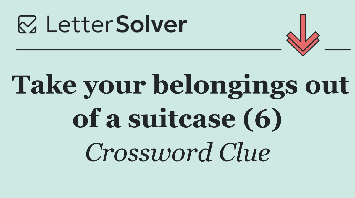 Take your belongings out of a suitcase (6)