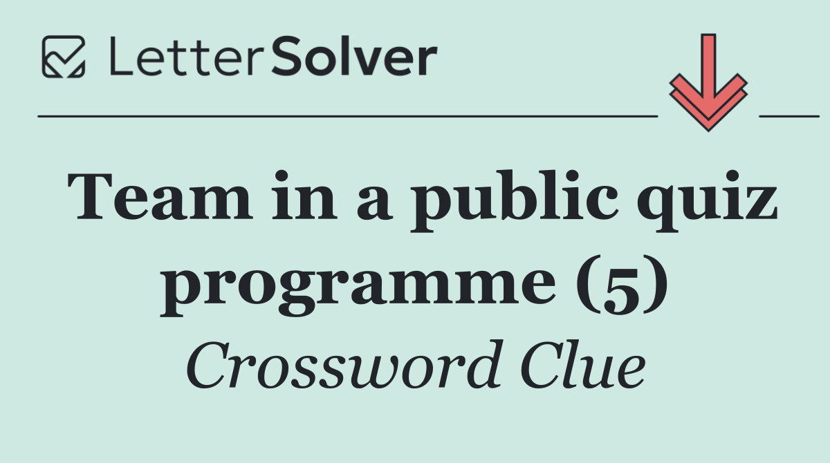 Team in a public quiz programme (5)