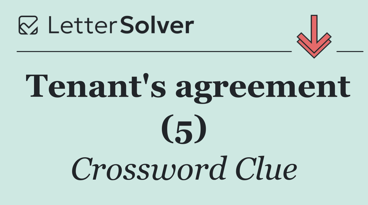 Tenant's agreement (5)