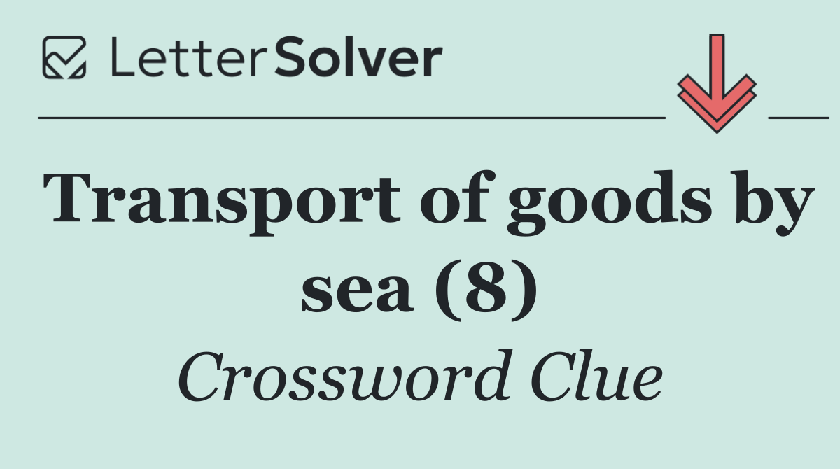 Transport of goods by sea (8)