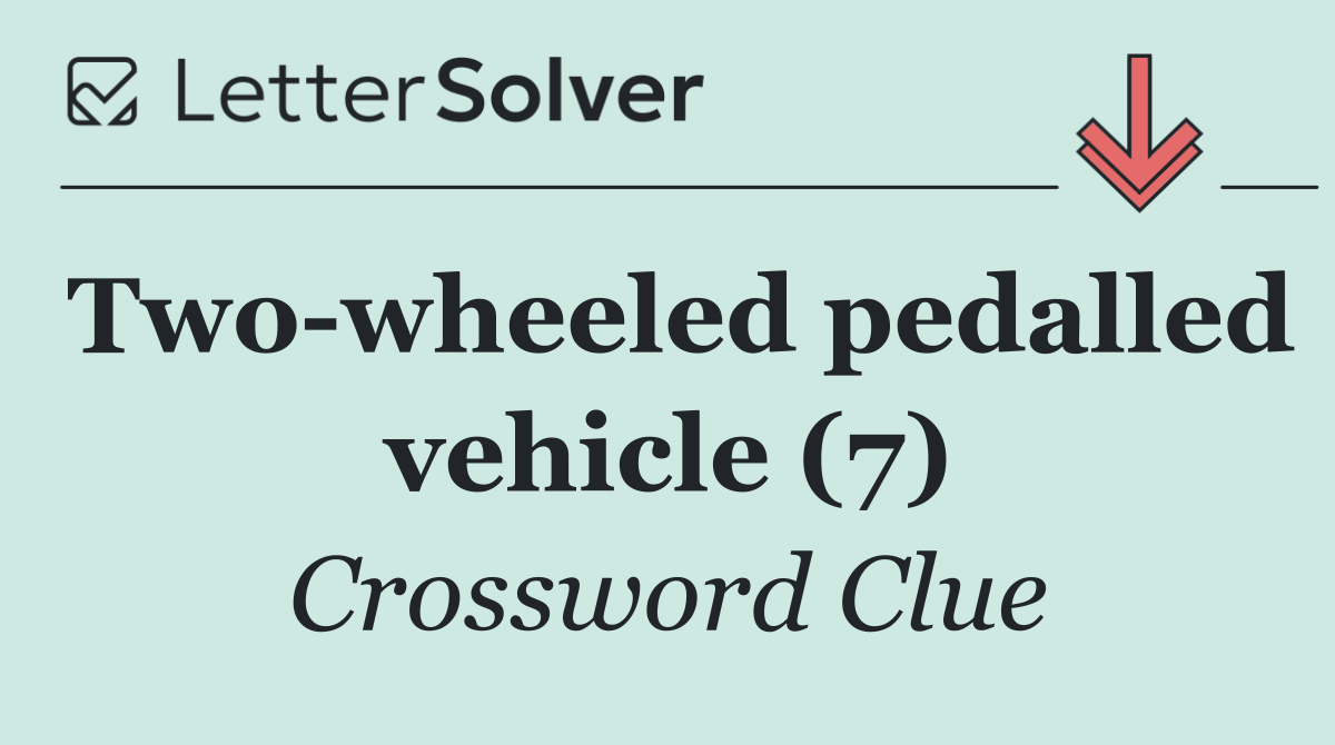Two wheeled pedalled vehicle (7)