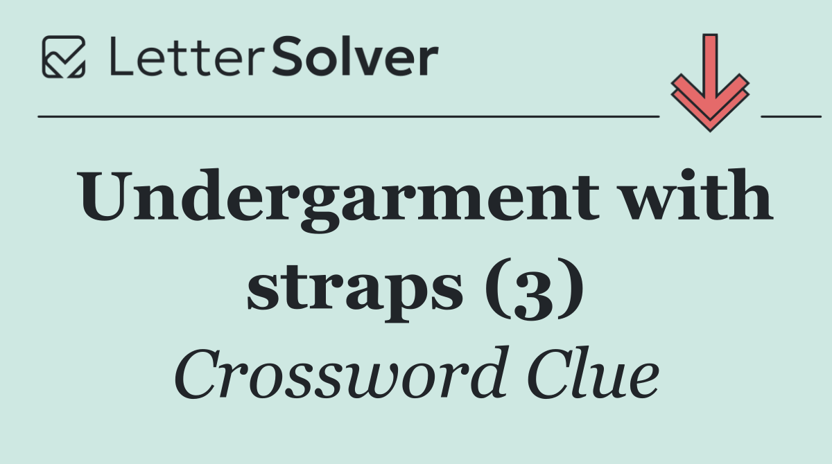 Undergarment with straps (3)