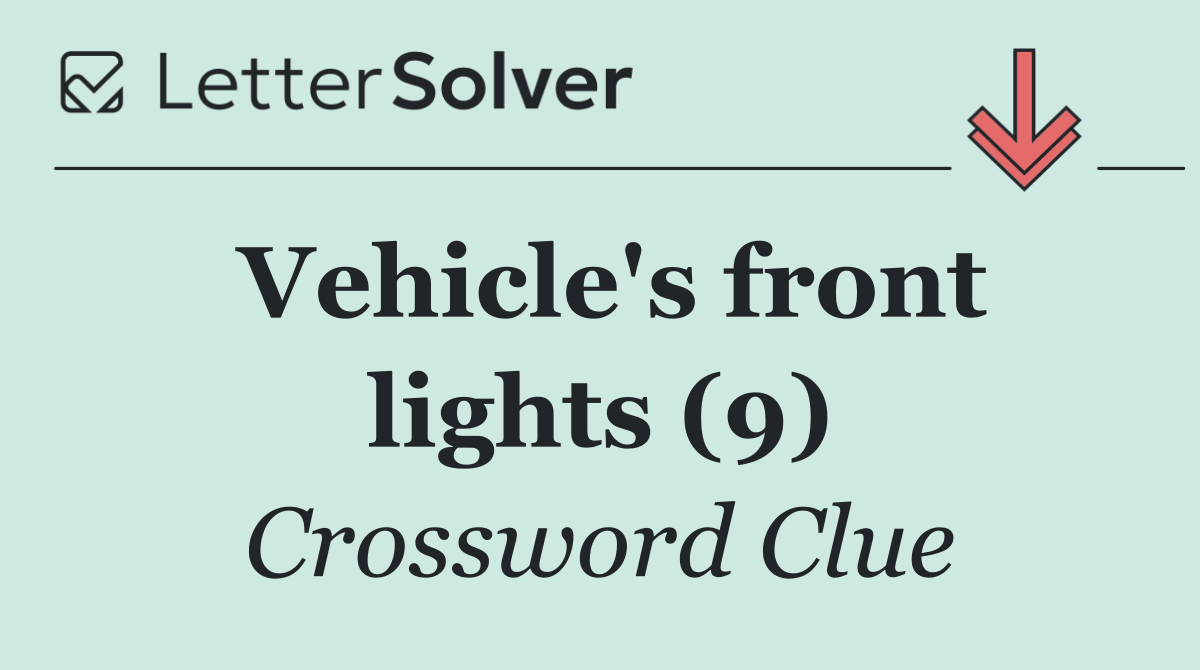 Vehicle's front lights (9)
