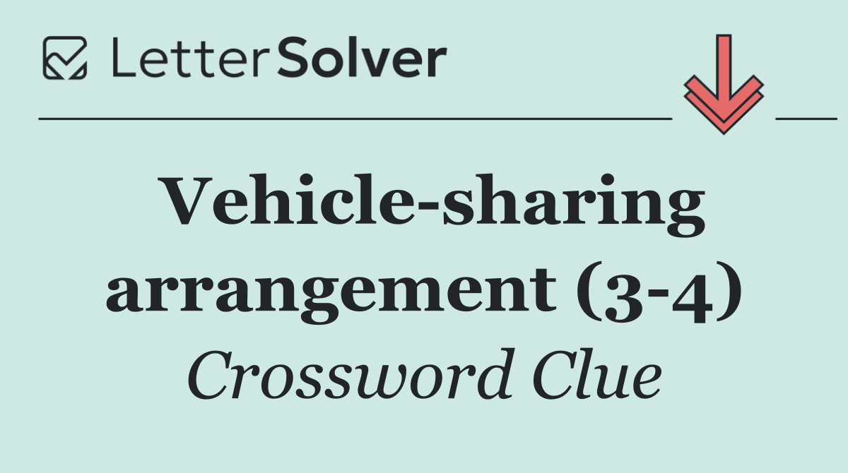 Vehicle sharing arrangement (3 4)
