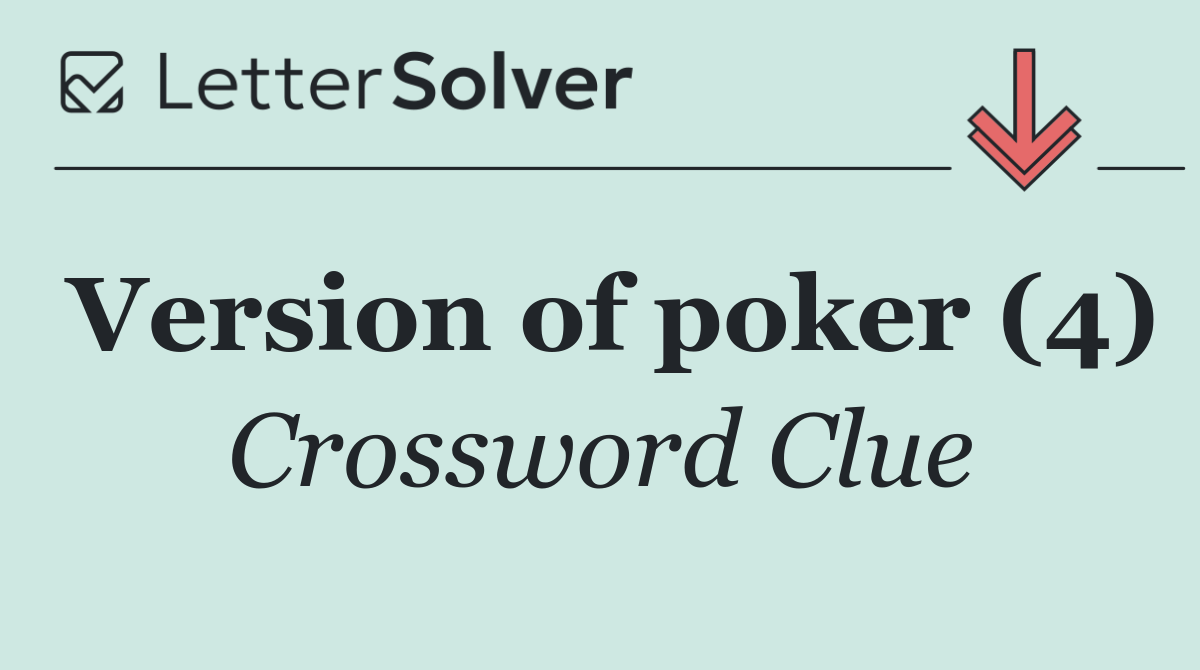 Version of poker (4)
