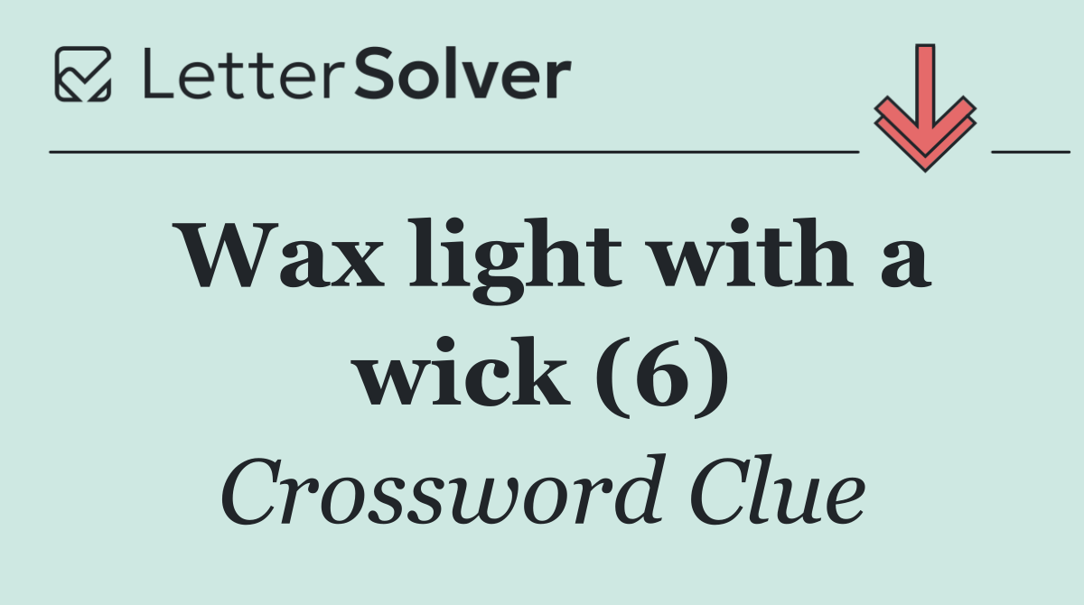 Wax light with a wick (6)
