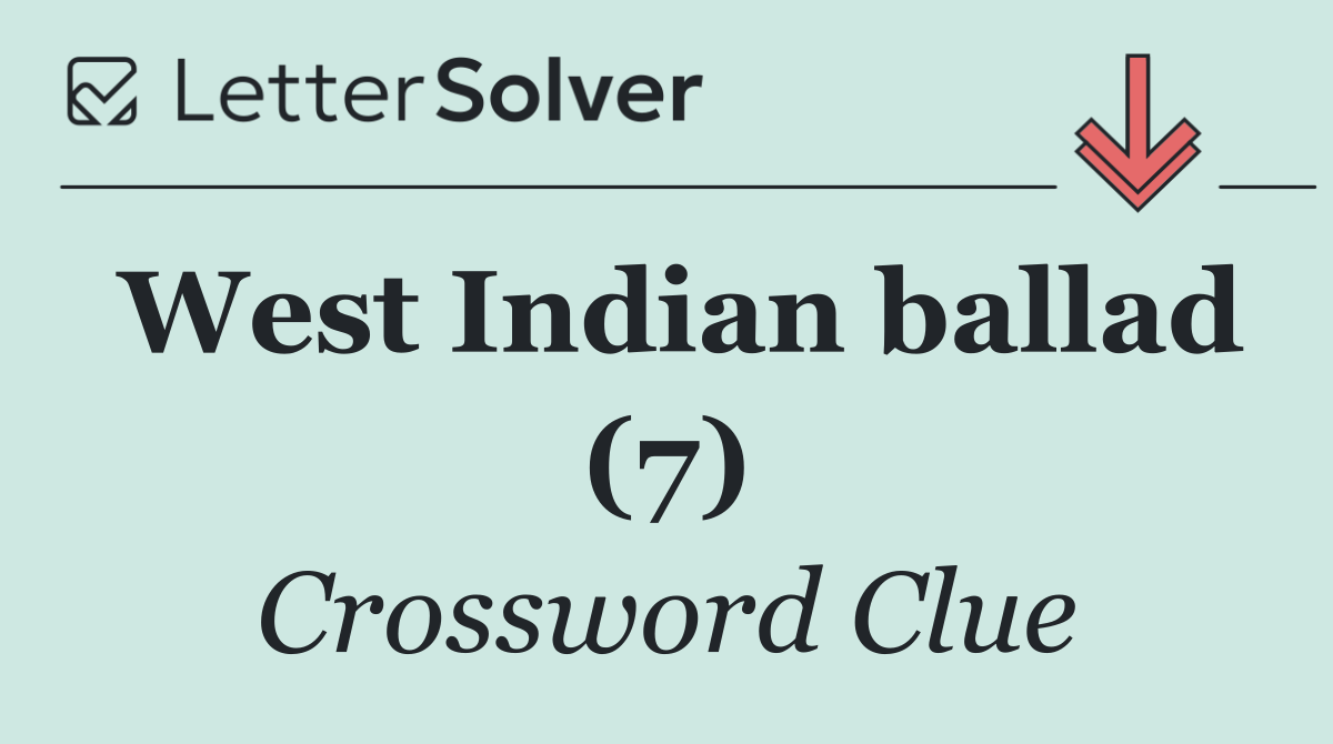 West Indian ballad (7)