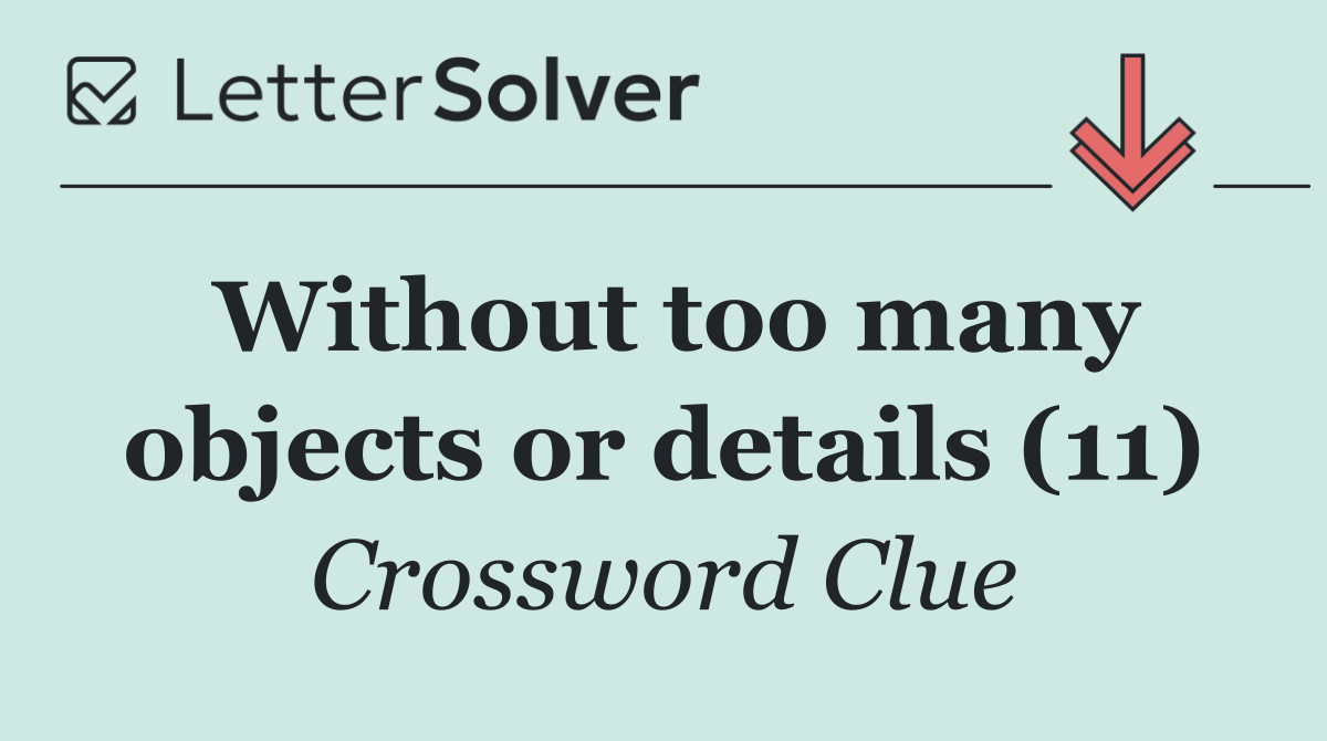 Without too many objects or details (11)