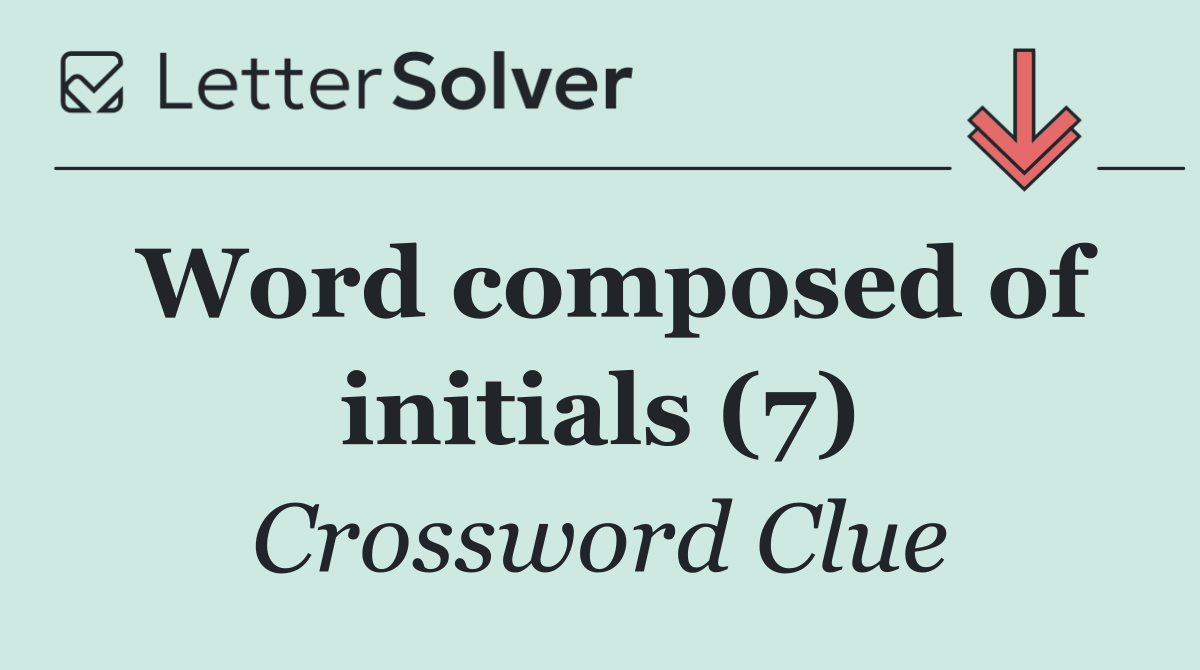 Word composed of initials (7)