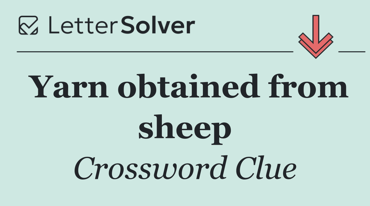 Yarn obtained from sheep