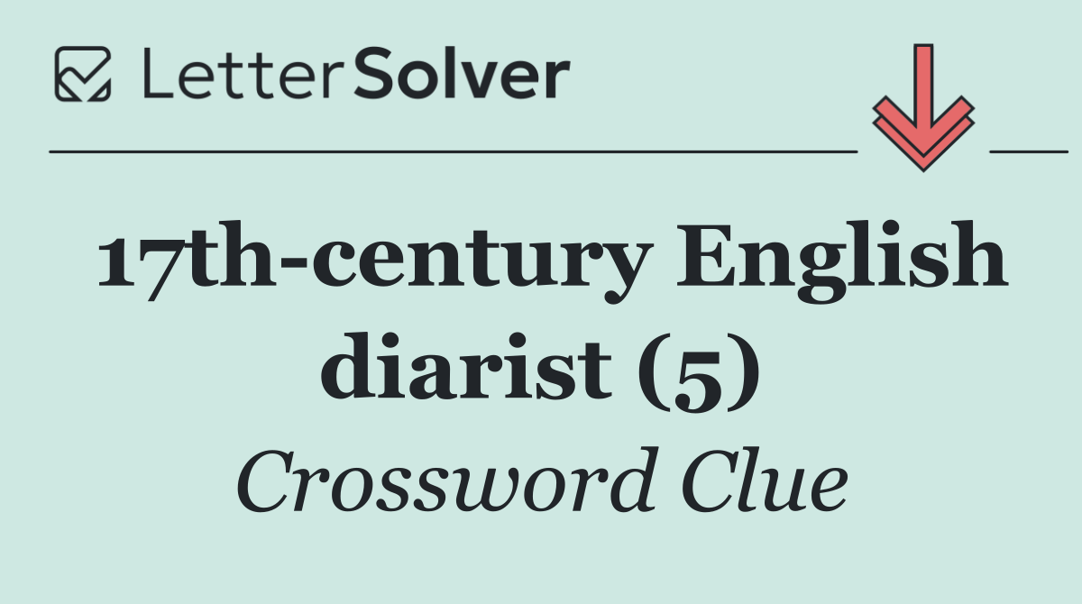 17th century English diarist (5)