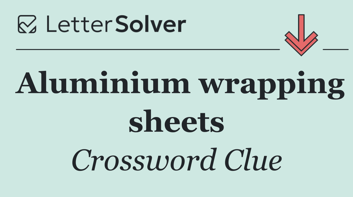 Aluminium wrapping sheets