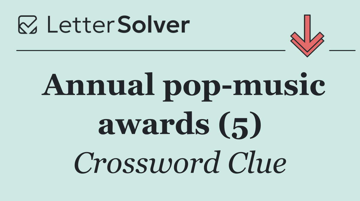 Annual pop music awards (5)