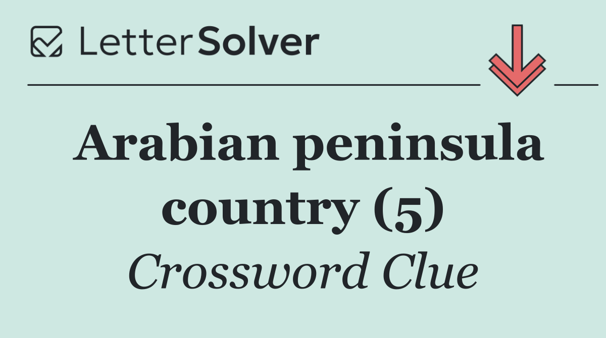 Arabian peninsula country (5)