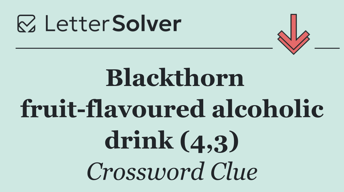 Blackthorn fruit flavoured alcoholic drink (4,3)