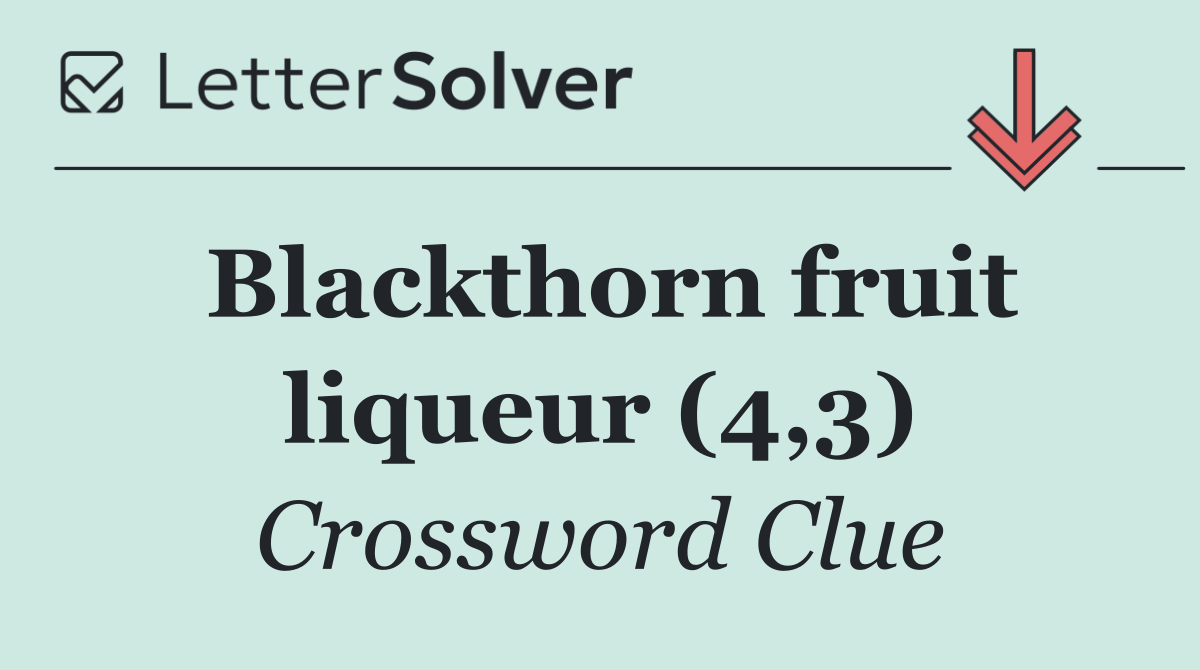 Blackthorn fruit liqueur (4,3)