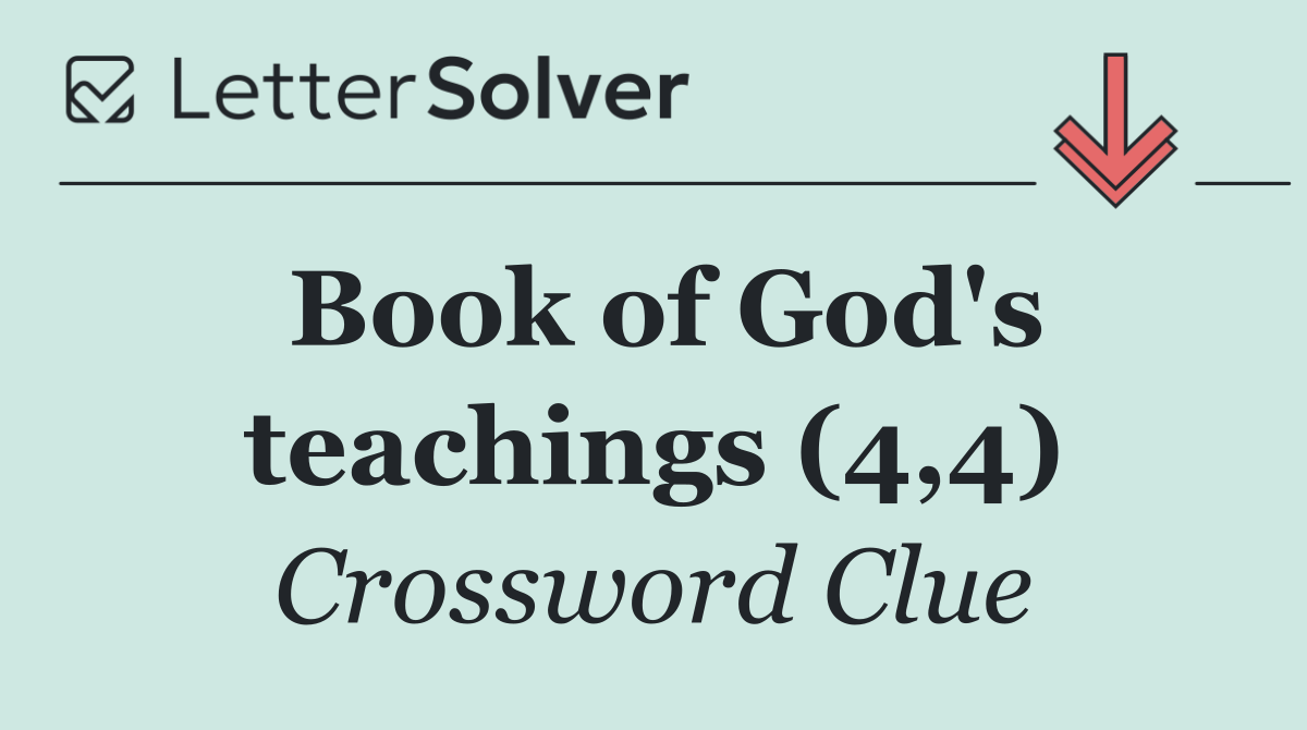Book of God's teachings (4,4)