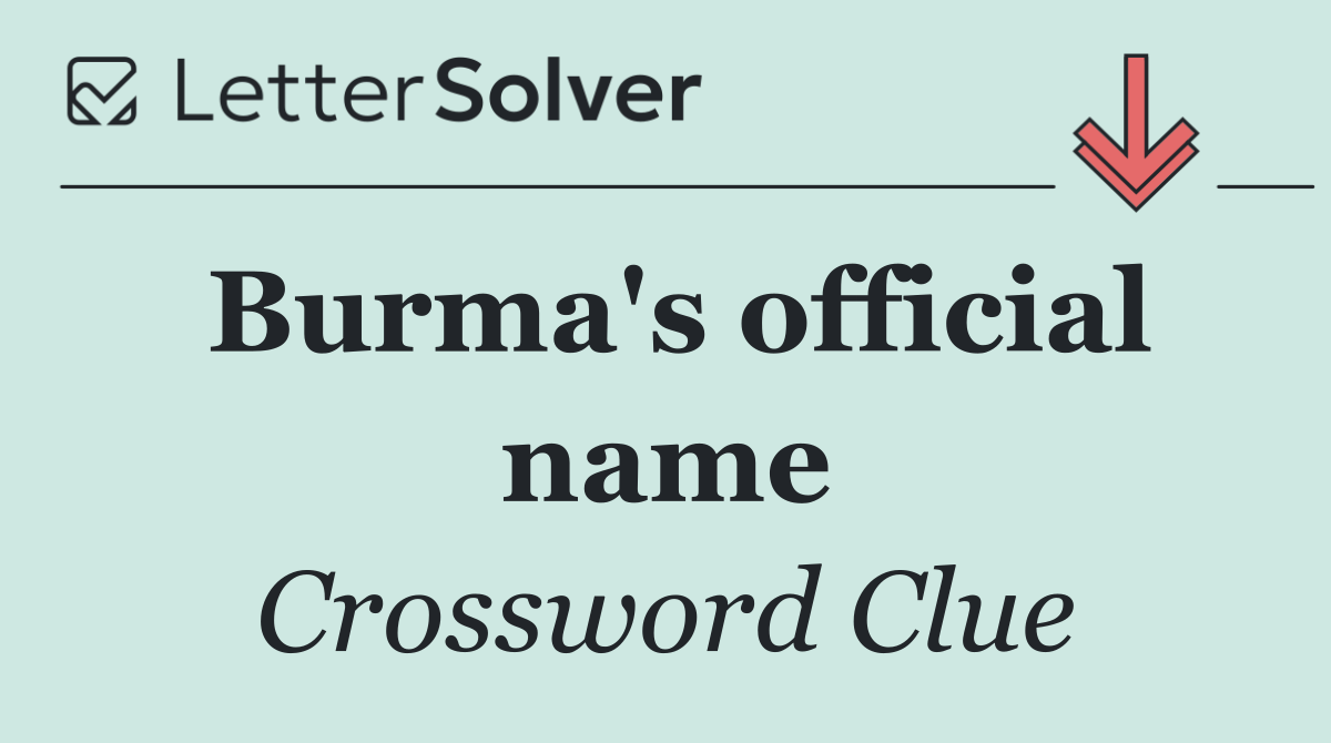 Burma's official name