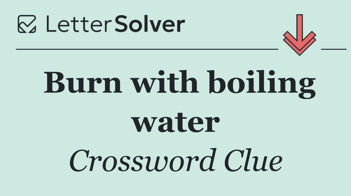 Burn with boiling water