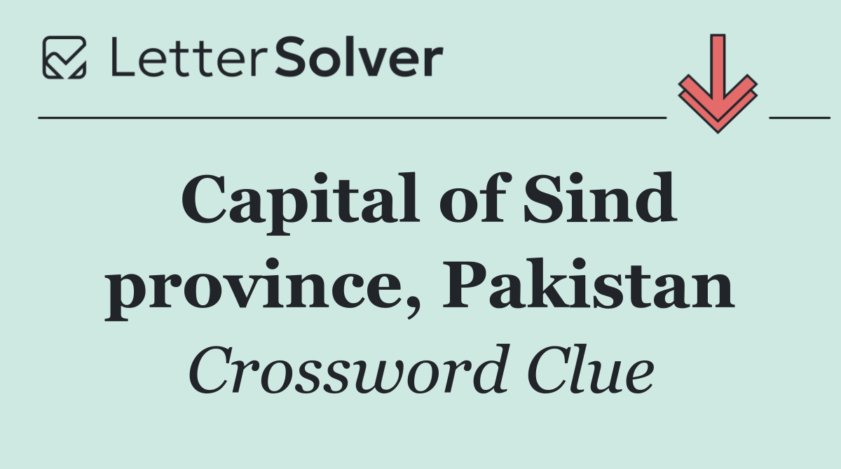 Capital of Sind province, Pakistan