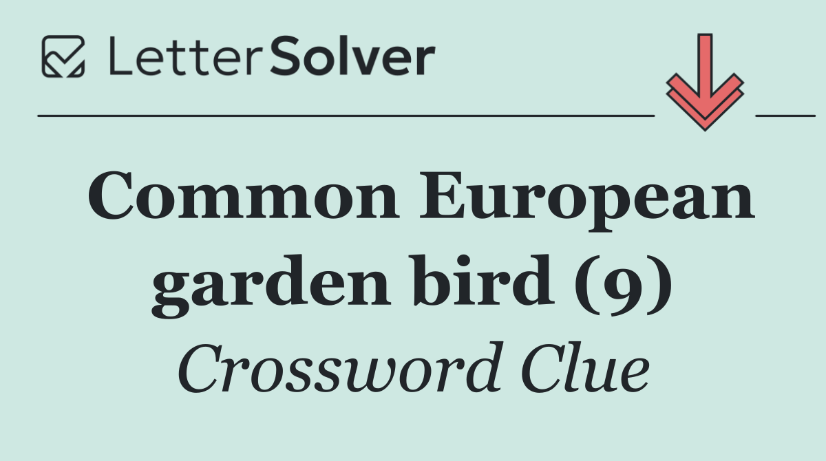 Common European garden bird (9)