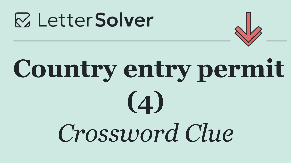 Country entry permit (4)