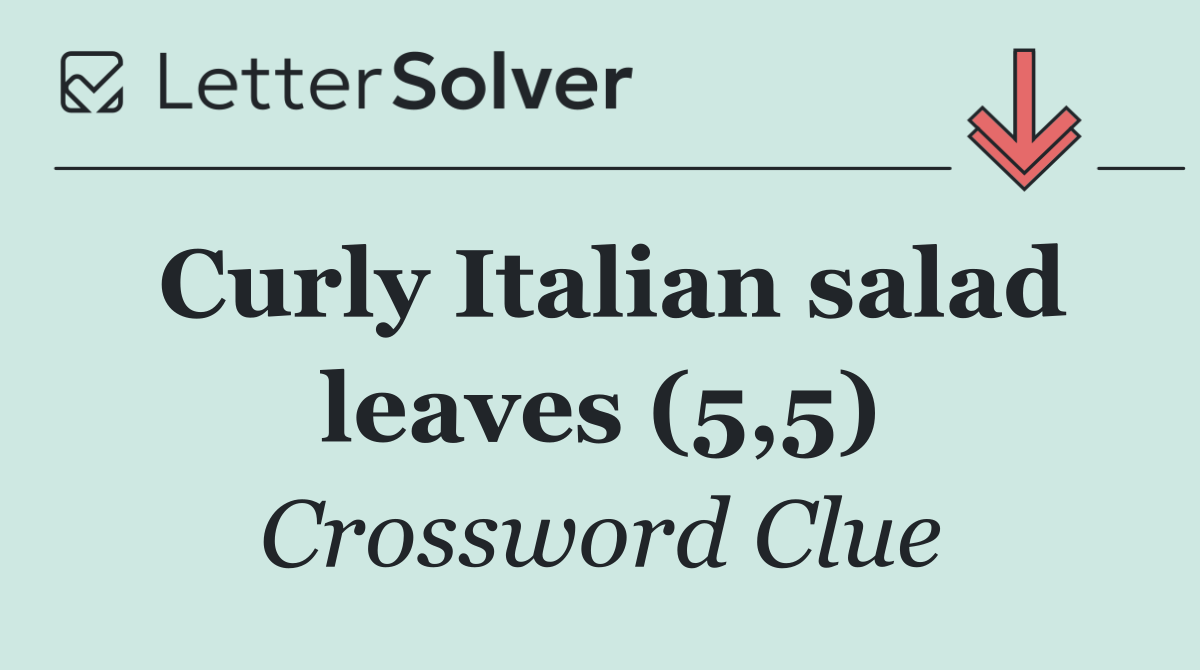 Curly Italian salad leaves (5,5)