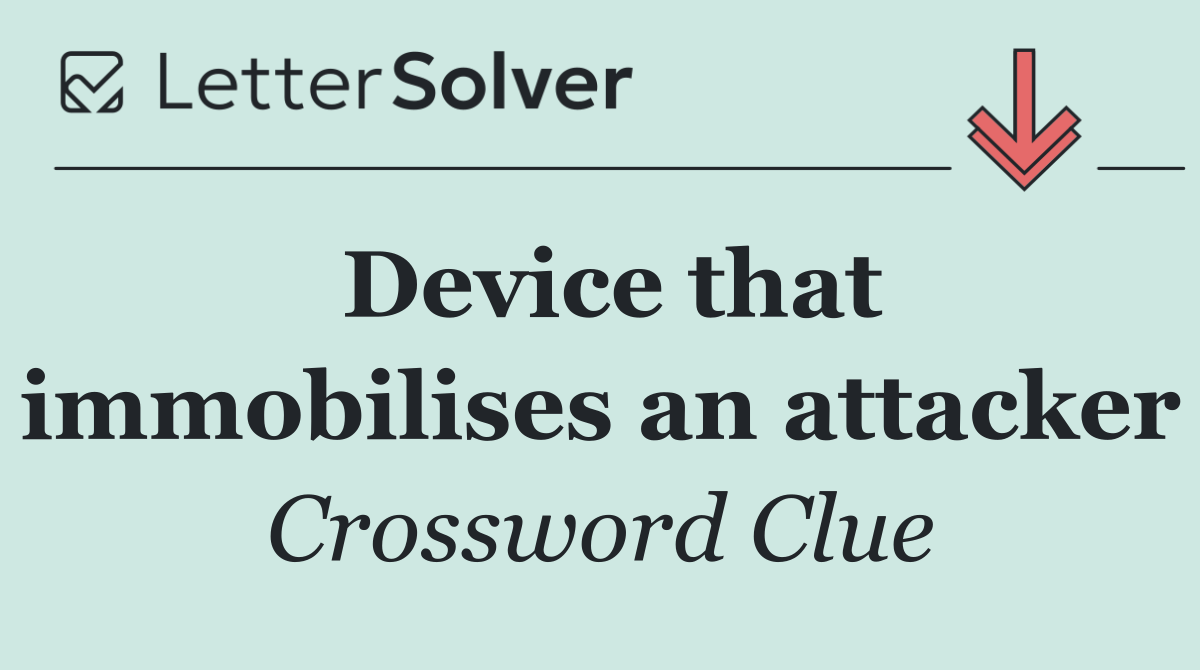 Device that immobilises an attacker